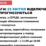 Укренерго: в середу в Україні не прогнозується відключень електроенергії