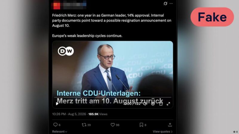 AFP: Фейк щодо відставки Мерца створили росіяни
