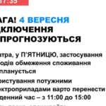 В п’ятницю в Україні не прогнозуються відключення світла